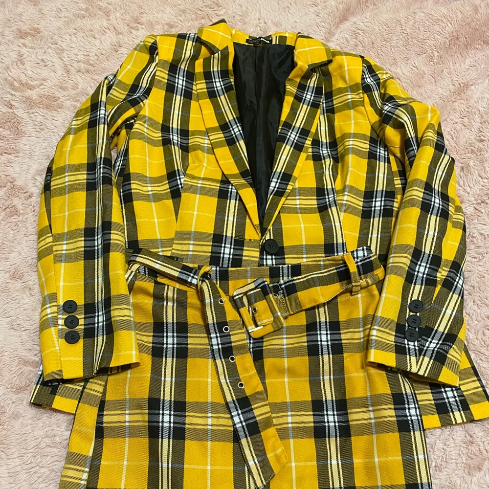 Plaid suit set